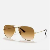 Ray-Ban Aviator RB3025 001/51 55-14 polished gold/light brown