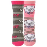 Yenita® Socken 2-Paar bunt/Grau 35-38