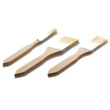 LARES Backpinsel Backpinsel - aus Buchenholz - 3er Set -, zum einfachen Auftragen von Fett, Glasur, etc - Made in Germany