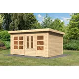Karibu Gartenhaus Prenzlau 5 x 3,5 m Beige