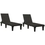 vidaXL Sonnenliegen 155 x 58 x 83 cm Schwarz