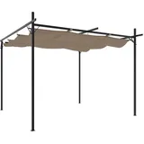 Deluke Terraseenüberdachung, Taupe, Metall, 295x230x292 cm, Sonnen- & Sichtschutz, Pavillons & Pergolas, Pergolas