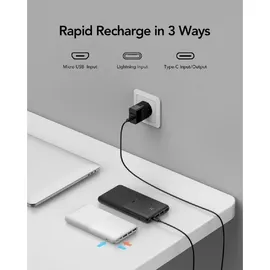 VEGER Power Bank S22 - 20 000mAh LCD Quick Charge PD 20W Micro-USB,