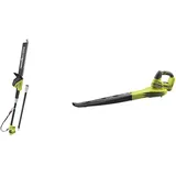 Ryobi OPT1845 Akku-Teleskop-Heckenschere, (18 V) & 18 V ONE+ Akku-Laubgebläse OBL1820S (Luftgeschwindigkeit 245 km/h, Luftmenge 2,6 m3/min, ohne Akku & Ladegerät im Karton)