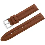 Grovana 18 mm Lederband Uhrenband Armband Uhrenarmband mit Dornschließe in Braun