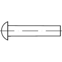Industrial Quality Supplies DIN 660 Halbrundniete, Edelstahl A2 4x6