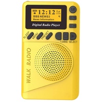 Shkalacar Pocket DAB-Digitalradio, Tragbares Mini DAB + Digitalradio Mit MP3-Player, FM-Radio LCD-Display