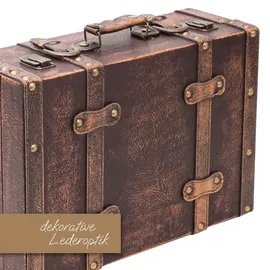 HMF Vintage Koffer aus Holz 38 x 26 x 13 cm 1-tlg. bunt
