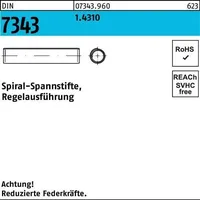 Industrial Quality Supplies DIN 7343/ISO 8750 Spiral-Spannstifte, Regelausführung 1.4310