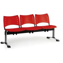 Wartezimmerbank - Kunststoff Visio Biedrax LC9292cv - Gestell verchromt