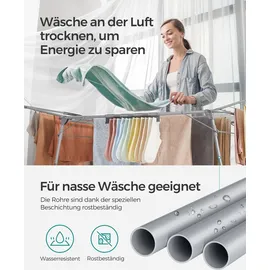 Songmics Wäscheständer 18 m grau