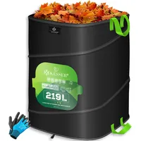 Kesser KESSER® Pop-Up-Gartensack Laubsack Gartenabfallsack inkl. Handschuhe Selbststehend mit