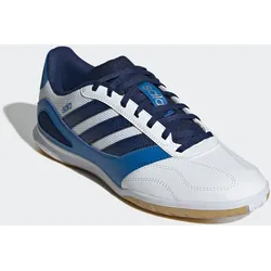 Fußballschuh ADIDAS PERFORMANCE "SUPER SALA COMPETITION III IN", Gr. 45, cloud weiß, dunkelblau, silber metallic, Synthetik, Textil, sportlich, Schuhe