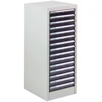 Proregal Schubladencontainer Kobra mit 15 Schubladen HxBxT 74x28x34cm | Lichtgrau