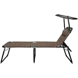 Lex XXL Sonnenliege 200 x 70 x 45 cm Taupe