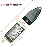 interne 256GB SSD NVMe Festplatte von Union Memory, M.2 2242 + Verlängerung 2280