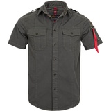 Alpha Industries Basic Shirt Slim S«, kurzarm (Sale) greyblack, Größe M,