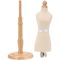 Deosdum Schneiderpuppe aus Holz Zum Nähen von Schneiderpuppen Mini-Mannequin-Modell mit Holzständer für Kleidungskleider