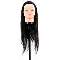 Friseur Kopf, Frisierkopf übungskopf Übungspuppe Friseurpuppe Haarpuppe 40 cm für Haarstyling Schwarz
