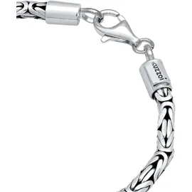 KUZZOI Königskette Armband Herren grau 925 Silber 23 cm