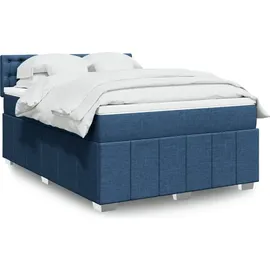 vidaXL Boxspringbett 140 x 200 cm Blau