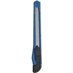 Relaxdays Cuttermesser 100er Set, sicheres Einrasten, 9mm Abbrechklingen, Messer für Kartons & Tapete, zum Basteln, blau