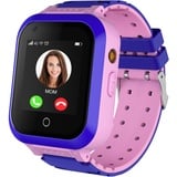 4G-Smartwatch für Mädchen und Jungen, Smartwatch für Kinder, IP67 wasserdichte WLAN-Smartwatch, Telefon mit GPS-Tracker, Videoanruf, SOS für Kinder zwischen 3-14 Jahren, Geburtstagsgeschenk, Pink