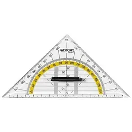 Westcott Geodreieck 16,0 cm transparent