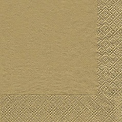 Serviette Uni 20tlg. Papier Gold