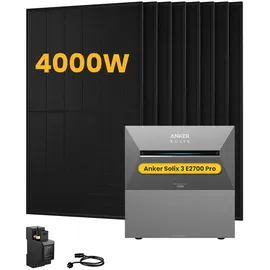 Anker SOLIX Solarbank 3 E2700 Pro 8,1 kWh inkl. 2x BP2700 Erweiterungsakku + 8x 500W Solarmodule + 5x Smart Plug