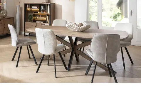 Habufa Pantin-Semmi Esszimmermöbel-Set 1, 7-teilig