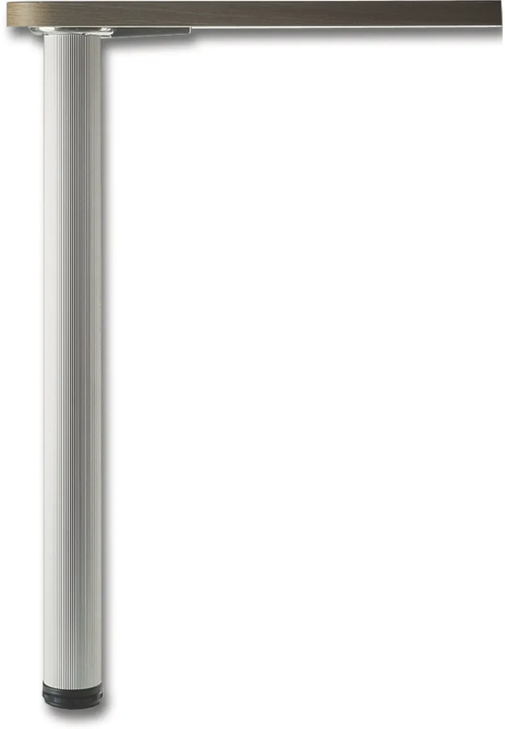 CAMAR Tischfuß Aluminia ø 80 mm, Länge 690 mm, Aluminium silber gerillt