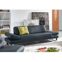 2-Sitzer W.SCHILLIG "taboo Designsofa mit hohem Sitzkomfort, Breite 202cm, Sitztiefe 69cm", blau (blau z69), B:202cm H:76cm T:101cm, Flachgewebe S22 (100% Polyester);Stoff S37 (100% Polyester): Luxus-Microfaser in Lederoptik;Longlife Xtra-Leder Z59: Glattleder mit modischer Prägung. Hautstärke 0, 9 - 1, 1 mm;Longlife Xtra-Leder Z69: Das feinnarbige, gedeckte Softleder Z69 besticht durch seine außergewöhnliche Weichheit im trendigen »Vintage-Look«, Hautstärke 0, 9 - 1, 1 mm, Sofas, mit Übertiefe, inklusive