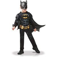 RUBIE'S 155114L Batman-Kostüm, luxuriös, schwarz, Größe L, Kinder, Jungen,, ‎ 33 x 49,5 x 9 cm