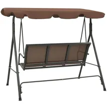 vidaXL Hollywoodschaukel mit Dach kaffeebraun 3-Sitzer