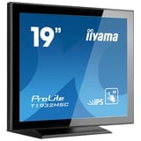 iiyama Prolite T1932MSC-B5AG 48 cm (19") IPS LED-Monitor SXGA 10 Punkt Multitouch kapazitiv (VGA, HDMI, DisplayPort) IP54 Front, Anti Glare Beschichtung, schwarz