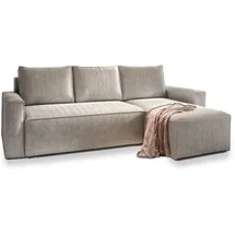 masseno Ecksofa Polyester 3-Sitzer Creme