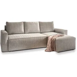 masseno Ecksofa Polyester 3-Sitzer Creme