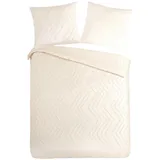 Pure Bettwäsche Zigzag, offwhite Polyester B/L: ca. 155x220 cm, - offwhite