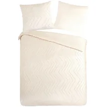 Pure Bettwäsche Zigzag, offwhite Polyester B/L: ca. 155x220 cm, - offwhite