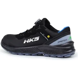 HKS Barfuß Sicherheitshalbschuhe S3 BFS 40 Boa" - 46 - schwarz