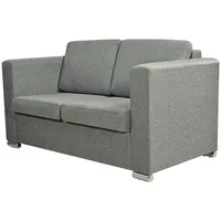 VidaXL 2-Sitzer Sofa Stoff Hellgrau