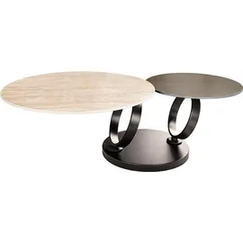 Riess-Ambiente DANCING RINGS Braun Travertin 133 x 44 x 100 cm
