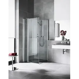 Kermi Seitenwand Diga TBR 09018, DITBR09018VAK 90x185cm, silber hochglanz, ESG klar, rechts, auf Duschwanne