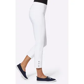 Classic Basics 7/8-Jeans CLASSIC BASICS, Damen, Gr. 44, Normalgrößen, weiß, 97% Baumwolle, 3% Elasthan, unifarben, 7/8-Länge, Jeans