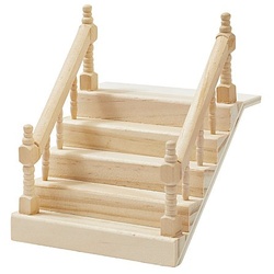 Treppe mit Handlauf, aus Holz, 10,5 cm