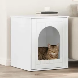 vidaXL Katzenhaus 53 x 52 x 62 cm Weiß