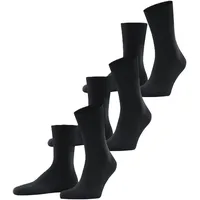 Falke Unisex Socken Run Multipack U So Baumwolle einfarbig 3 Paar, Schwarz 46-48