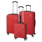 Kingston Koffer-Set 3-tlg. rot/lila