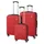 Kingston Koffer-Set 3-tlg. rot/lila